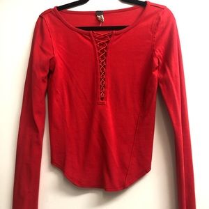 free people red top